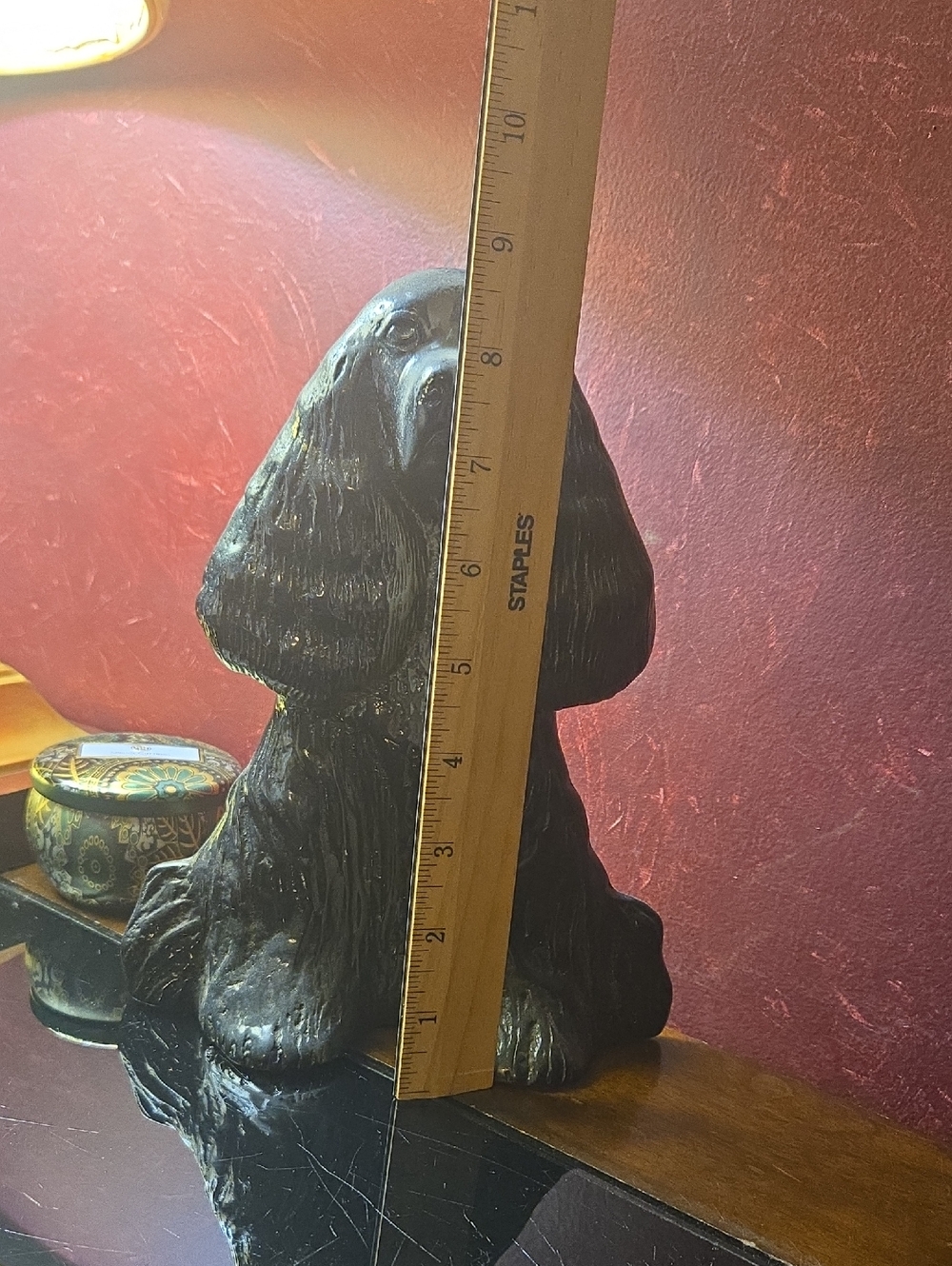 Vintage 1949 Cast Brass Cocker Spaniel Doorstop by Dream Boy Va Metal Crafters - Picture 2 of 5